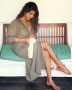 Sage Wrap dress - Eyelet Lace