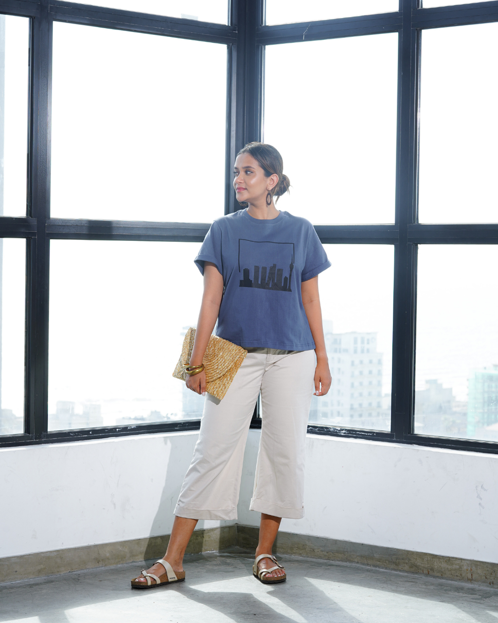 Colombo Skyline - Gray Tshirt