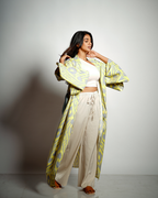 Neon Coast Linen Kimono Cardigan