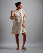 Neth Beige Mini Dress