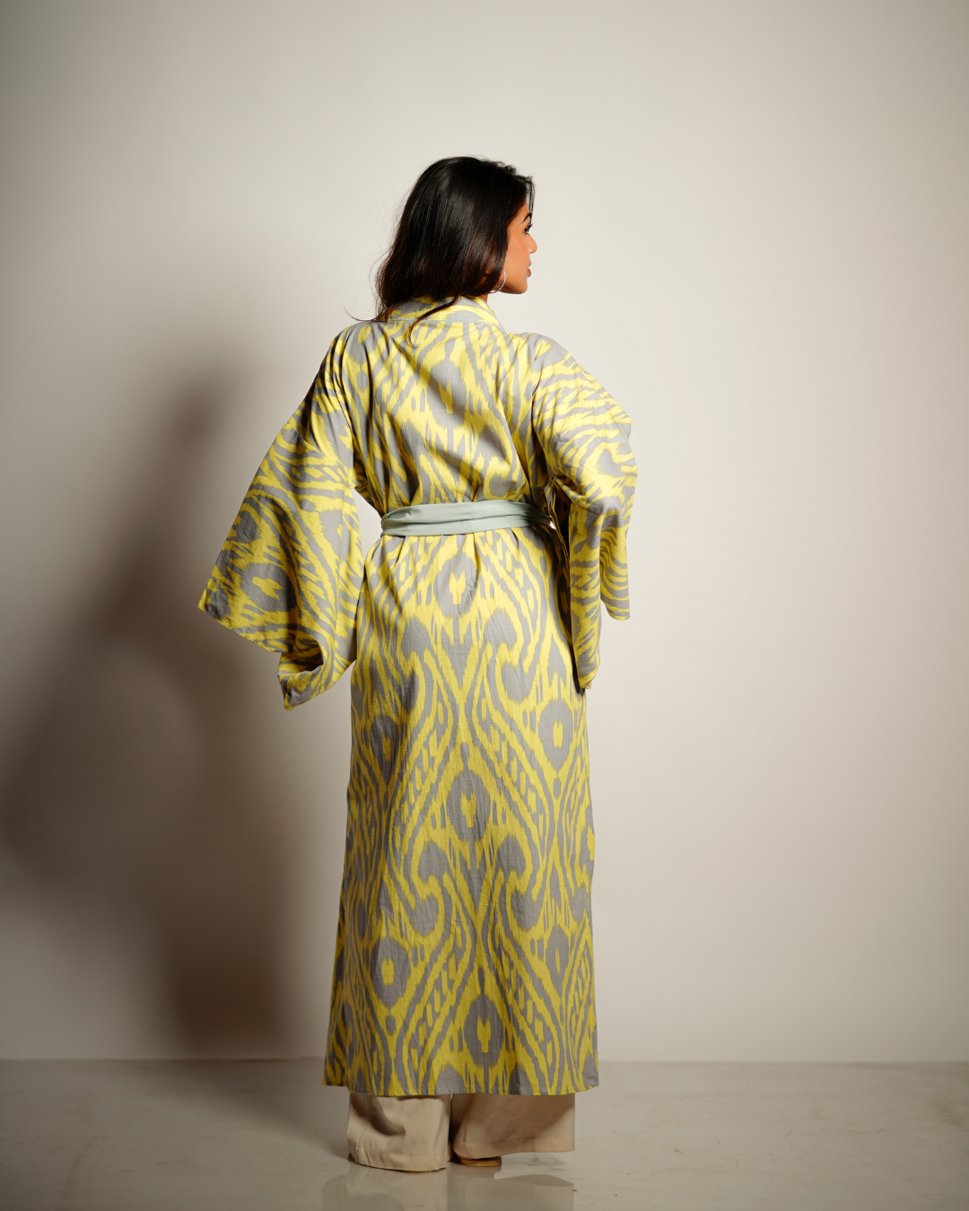 Neon Coast Linen Kimono Cardigan