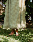 Sage Wrap dress - Eyelet Lace