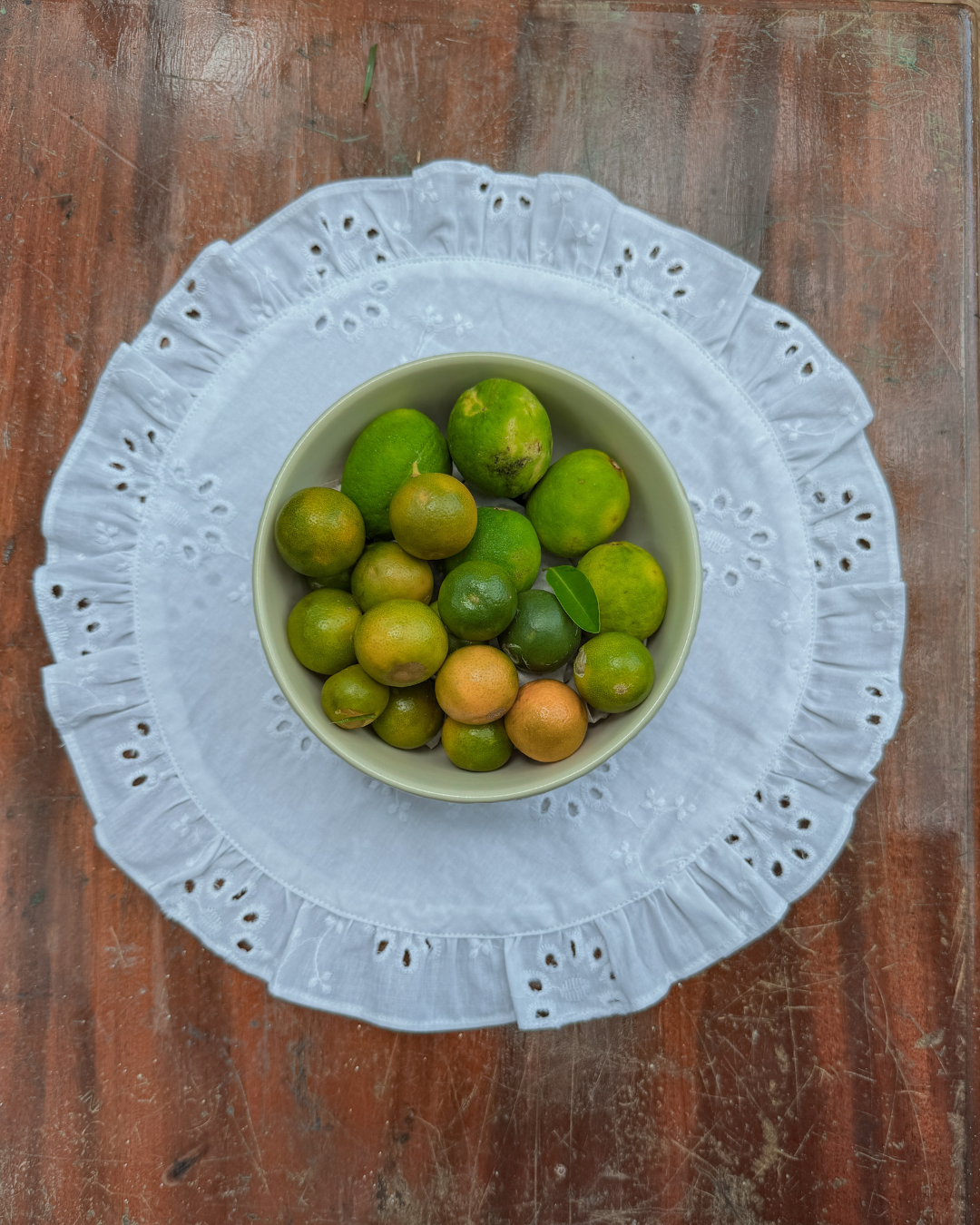 Daisy Eyelet Lace Cotton Placemat