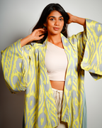 Neon Coast Linen Kimono Cardigan