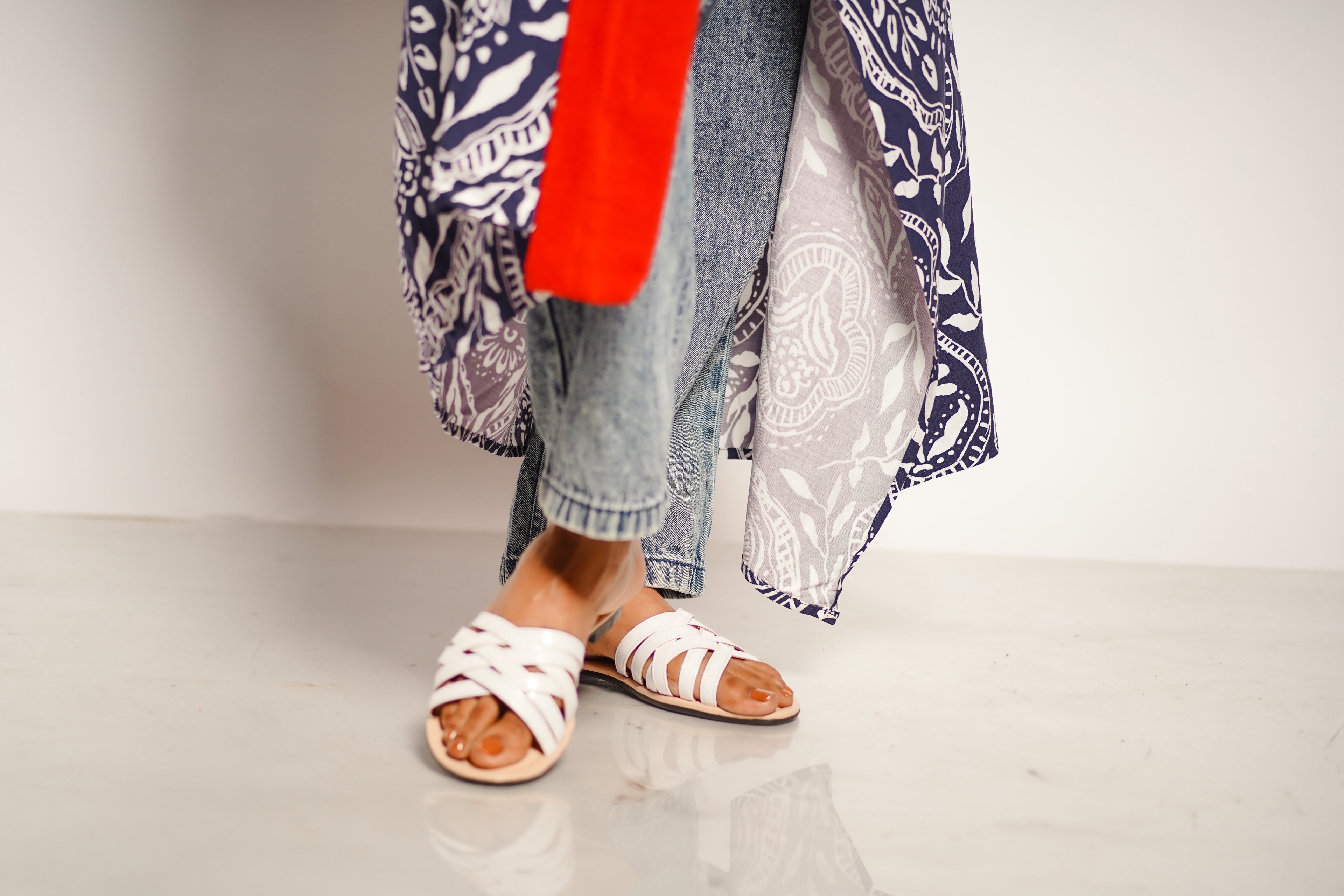Elara Sandal White